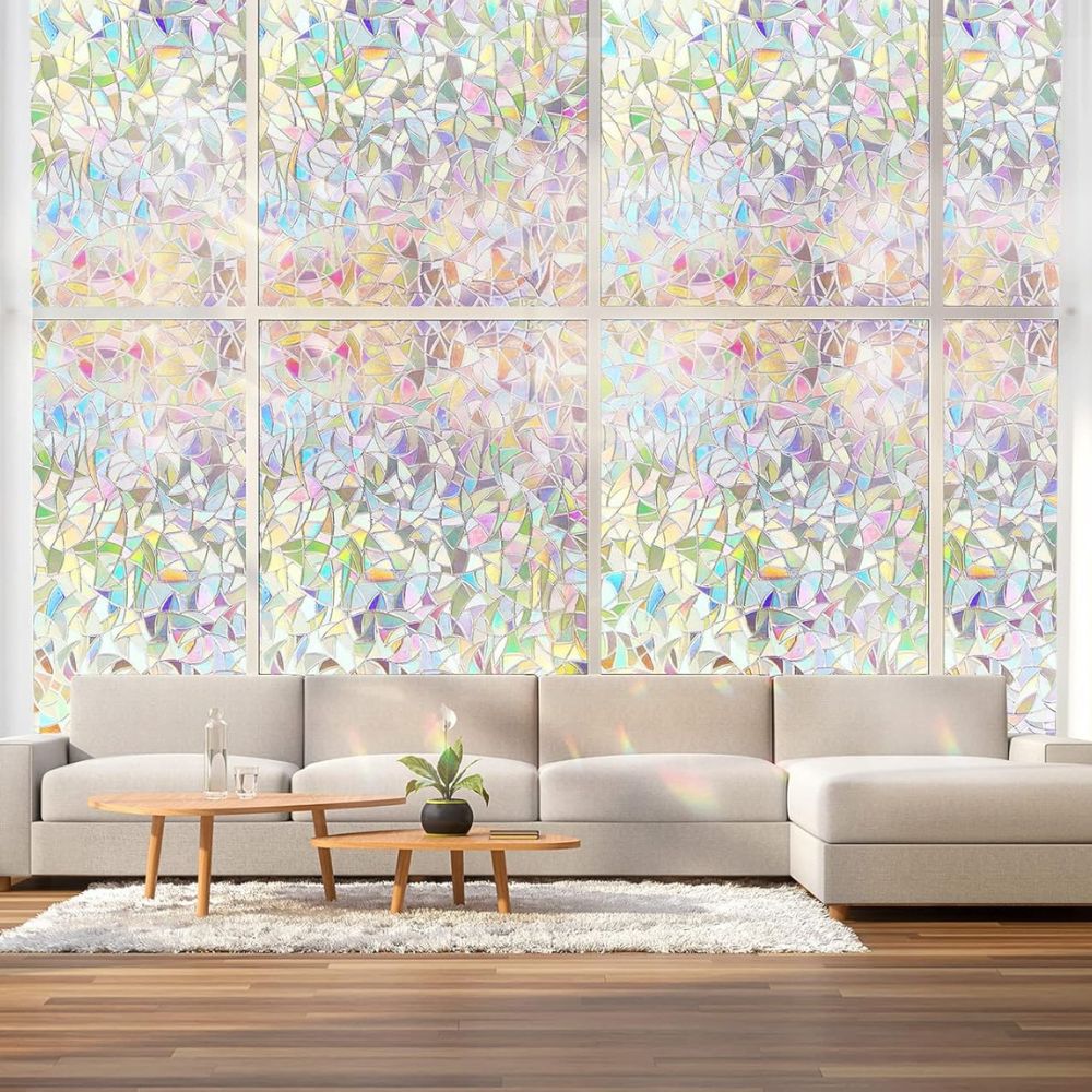 Static Cling Rainbow Window Film with UV Ray Blocking and Heat Control All Vera Mart