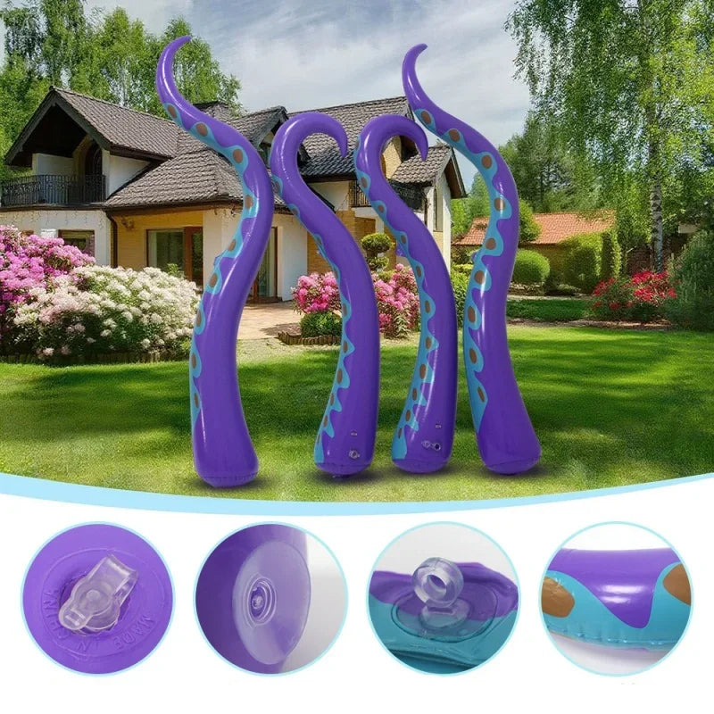 Inflatable Octopus Tentacles Set with Ground Anchors for Halloween Decorations All Vera Mart