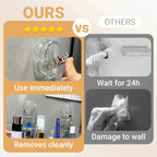 Shower Bottle Organizer with Suction Cup Wall Mount and 11-Pound Capacity All Vera Mart