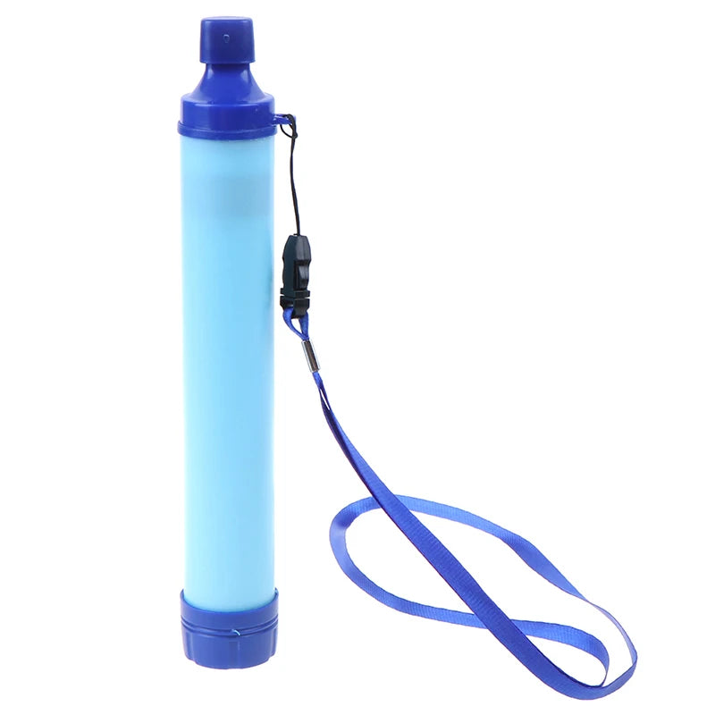 Water Filter Straw with Four-Stage Filtration and Lanyard for Hiking All Vera Mart