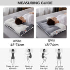 Contoured Neck Pillow with Memory Support and Ear Relief Cutouts, Machine Washable All Vera Mart