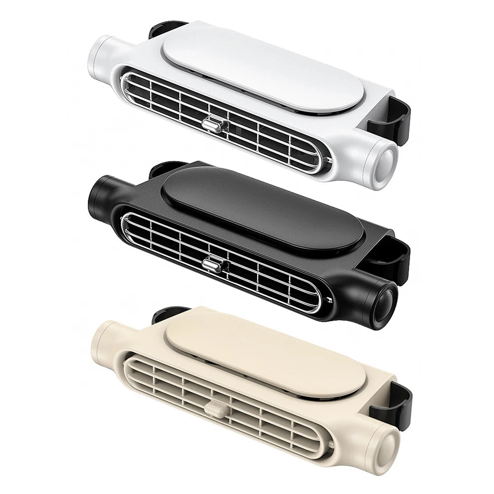 Dual Rotating Backseat Fan with Three Speed Settings and Headrest Mount All Vera Mart