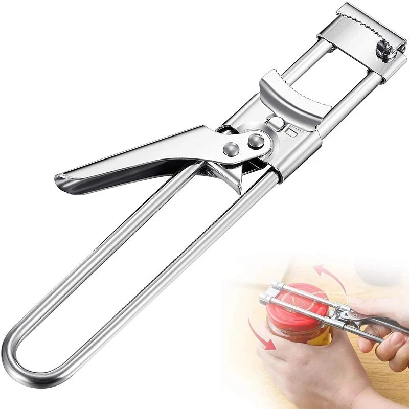 Adjustable Jar Lid Opener with Lever Action and Concave Grip Slot All Vera Mart