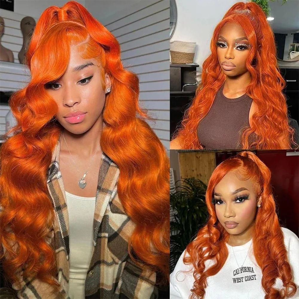 Ginger Body Wave Lace Front Wig with Pre Plucked Hairline and Adjustable Straps All Vera Mart