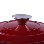 Cast Iron Dutch Oven with Lid and Even Heat Distribution, Red Ombre 2L All Vera Mart