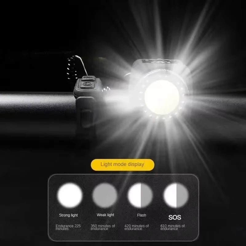 Handlebar Horn and Light with Split Remote Control and Four Light Modes All Vera Mart