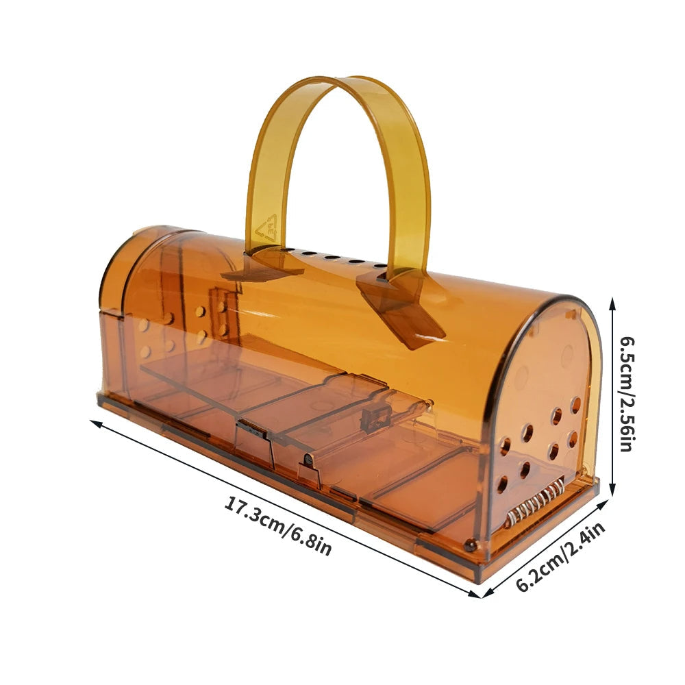 Transparent Pedal Mouse Trap with Auto-Locking Chamber and Easy Release All Vera Mart