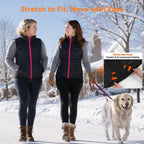 Women's Heated Vest with 6 Heating Zones and 3 Temperature Levels, Machine Washable All Vera Mart