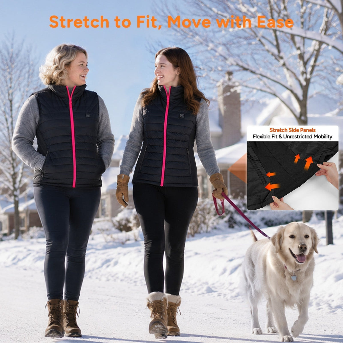Women's Heated Vest with 6 Heating Zones and 3 Temperature Levels, Machine Washable All Vera Mart