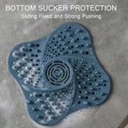 Spiral Rubber Drain Hair Catcher with Suction Cup Base and Lift Handle All Vera Mart