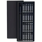 48-Bit Precision Screwdriver Set with Magnetic Aluminum Handle and Compact Storage Case All Vera Mart