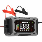 12V6A Smart Battery Charger, Maintainer & Trickle Charger for LiFePO4, Lead Acid Batteries for Motorcycle Car Truck Lawnmower Boat car battery charger, automatically stops when fully charged allveramart