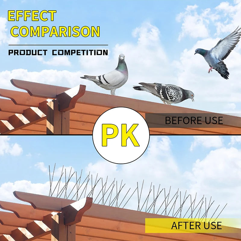 Stainless Steel Bird Spikes with Three-Hole Mounting and Bendable Design All Vera Mart