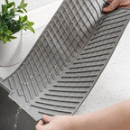 Grooved Silicone Dish Drying Mat with Dual-Sided Channels and Textured Grip All Vera Mart