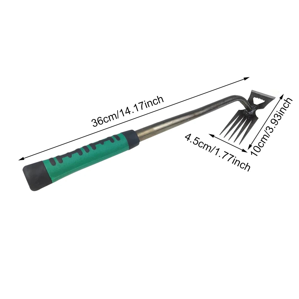 Manganese Steel Weed Puller with Multiple Tines and Ergonomic Handle All Vera Mart