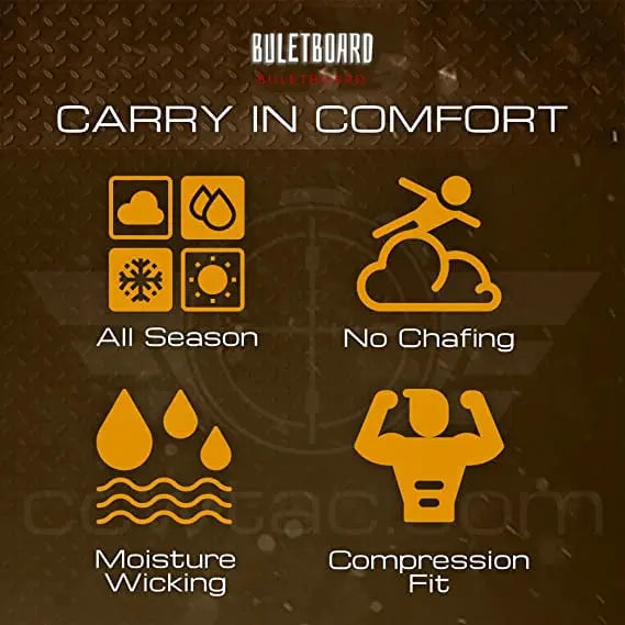 Concealed Carry Shirt with Ambidextrous Holsters and Compression Fit, Breathable Mesh Fabric All Vera Mart