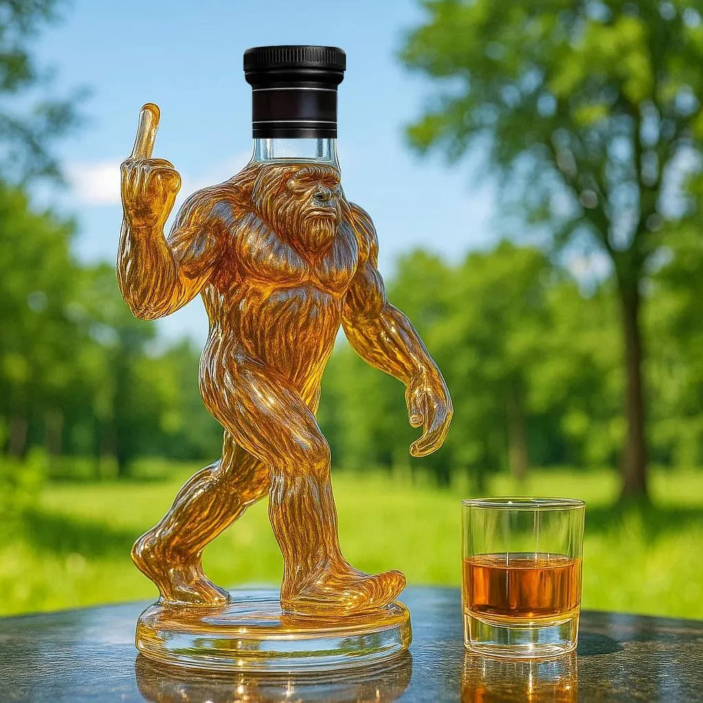 Bigfoot Sculpted Glass Decanter with Sealing Stopper and Gift Box, 25.3 oz All Vera Mart