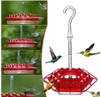 Hummingbird Feeder with Bee-Resistant Hexagonal Ports and 12oz Capacity All Vera Mart