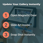 Artwork Display Frame with Magnetic Latch and 150-Sheet Storage Capacity All Vera Mart