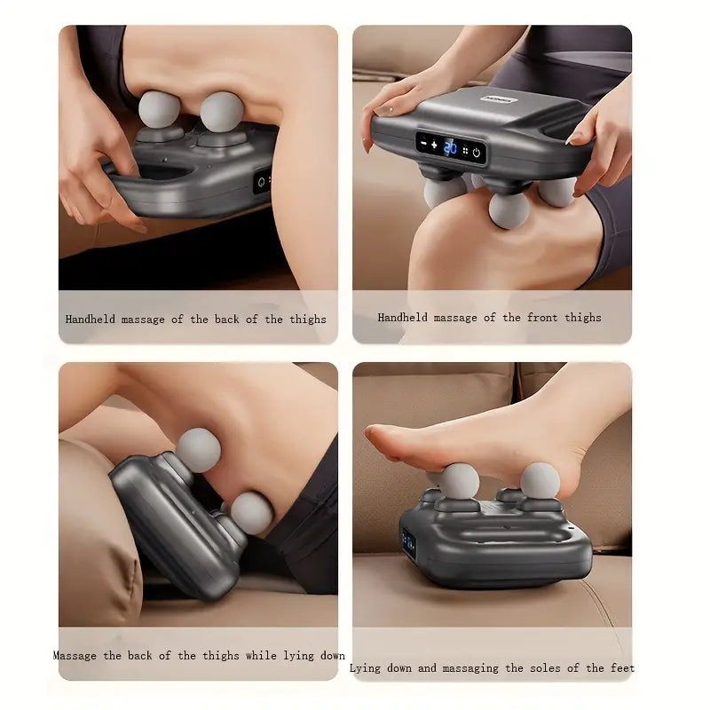 Handheld Massage Gun with 4 Interchangeable Heads and 20 Speed Settings All Vera Mart