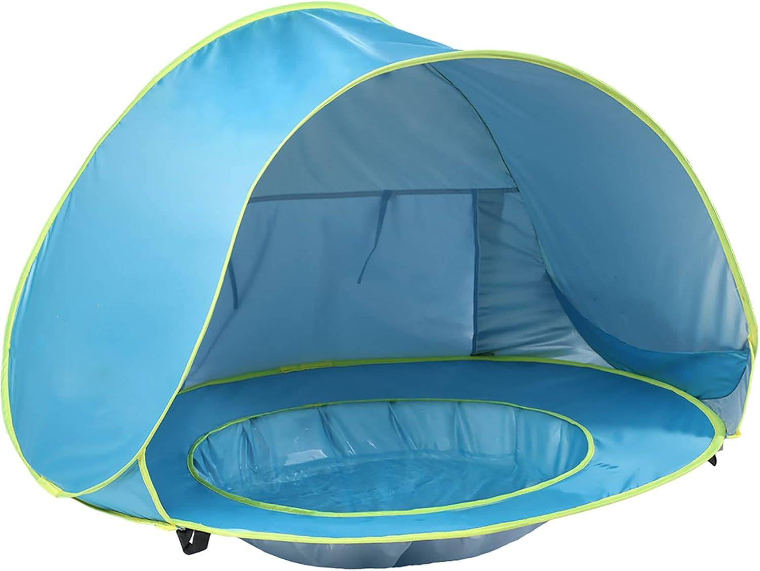 Pop Up Beach Tent with UPF 50+ Sun Protection and Built-In Splash Pool All Vera Mart