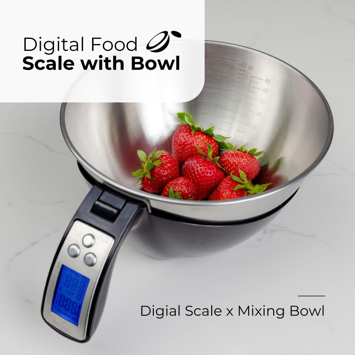 Digital Measuring Cup Scale with Five Units and Tare Function, Backlit Display All Vera Mart