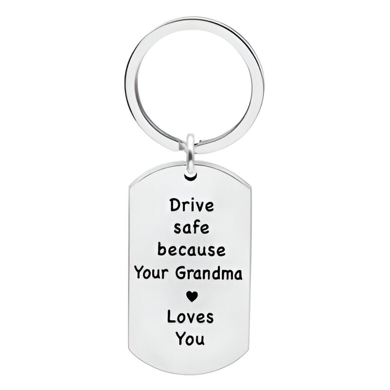 Engraved Stainless Steel Keychain with Daily Reminder Message and Key Ring Attachment All Vera Mart