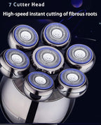 Electric Head Shaver with Seven Floating Blades and Five Grooming Attachments All Vera Mart