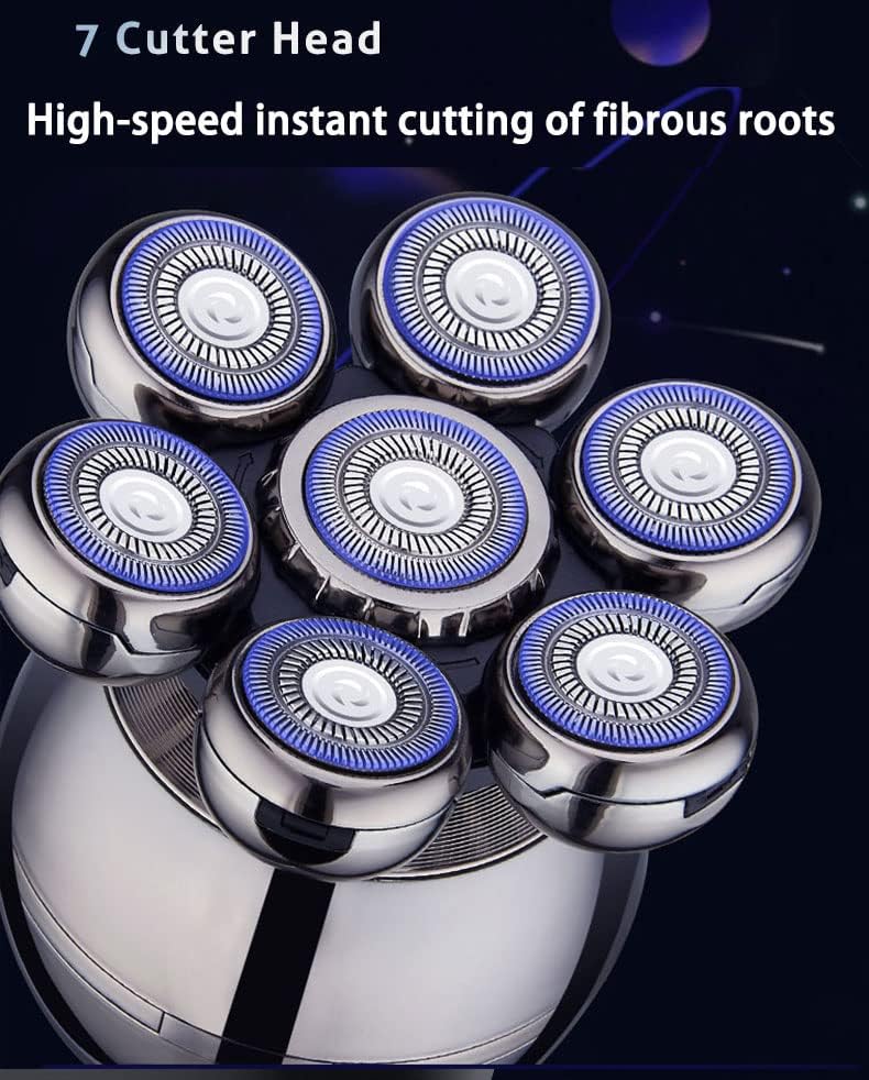 Electric Head Shaver with Seven Floating Blades and Five Grooming Attachments All Vera Mart