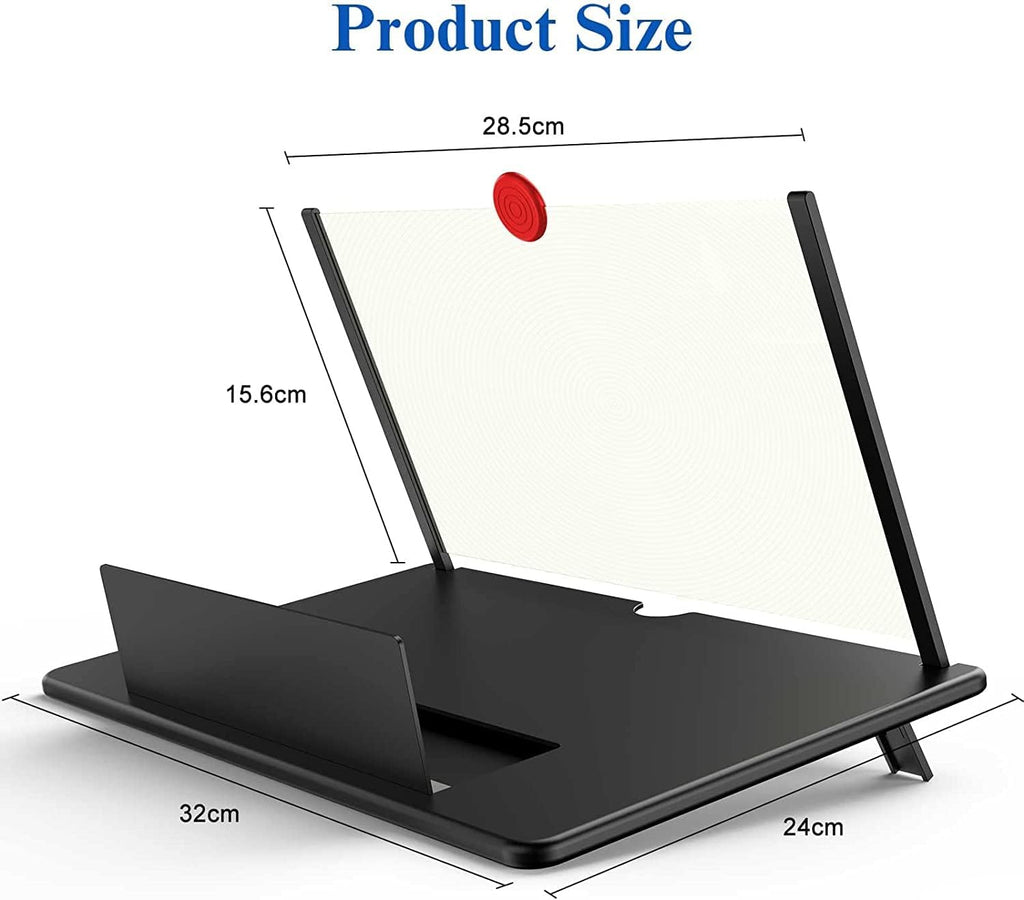 Phone Screen Magnifier with Acrylic Lens and Adjustable Stand, 16 Inch Display All Vera Mart