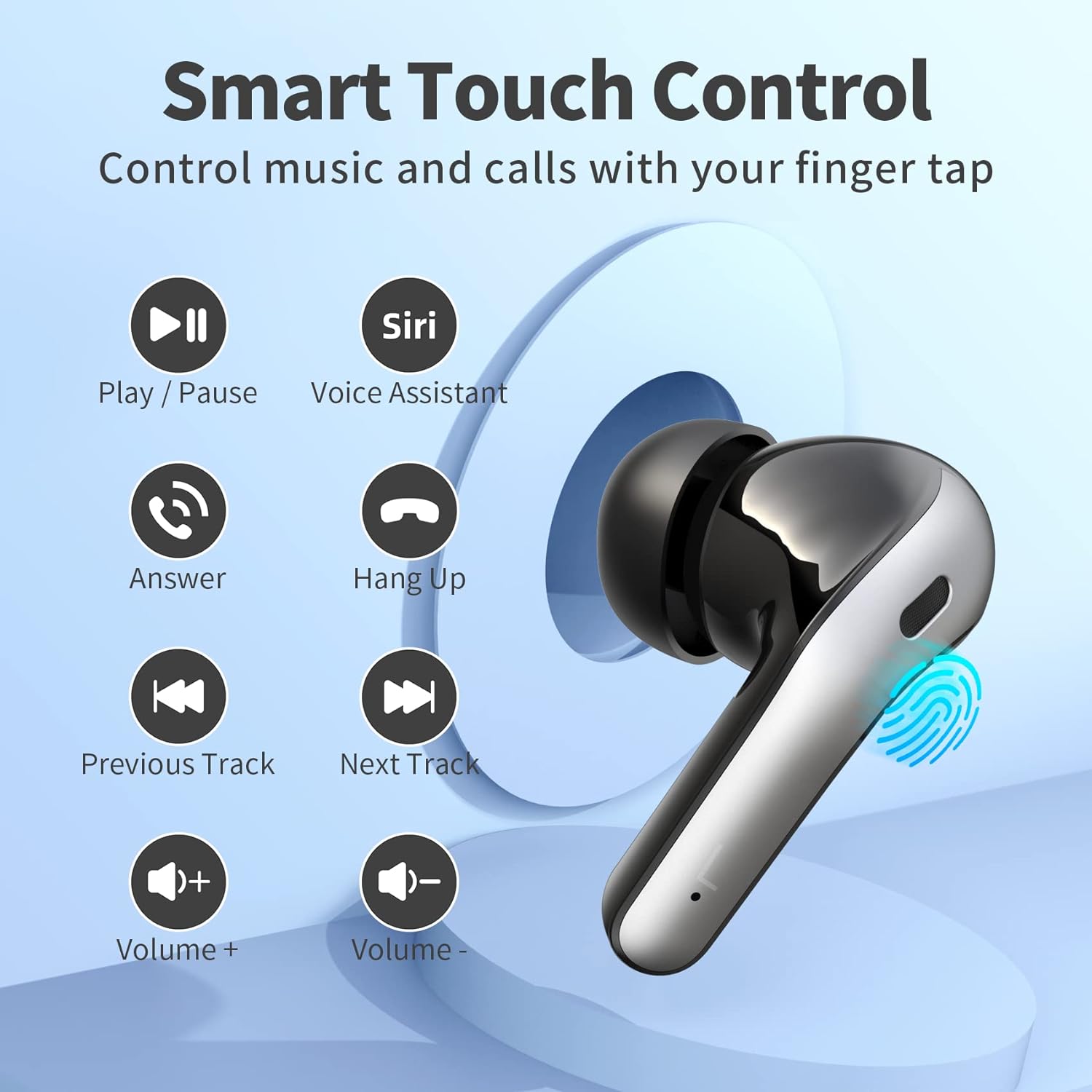 Wireless Earbuds with 60-Hour Battery and Dual Charging, IPX5 Sweat Resistant All Vera Mart
