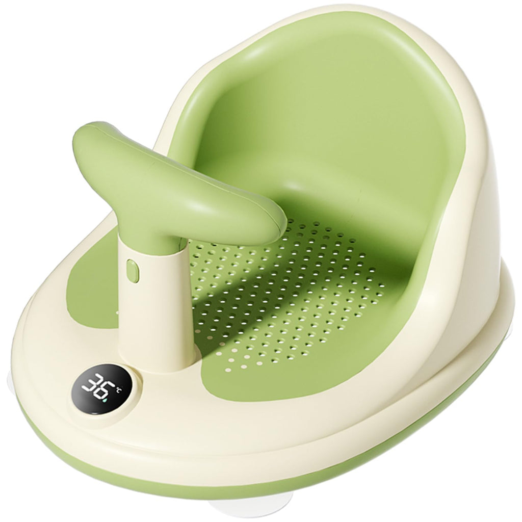 Infant Bath Seat with Wireless Thermometer and Mesh Sling, Suction Cup Base All Vera Mart