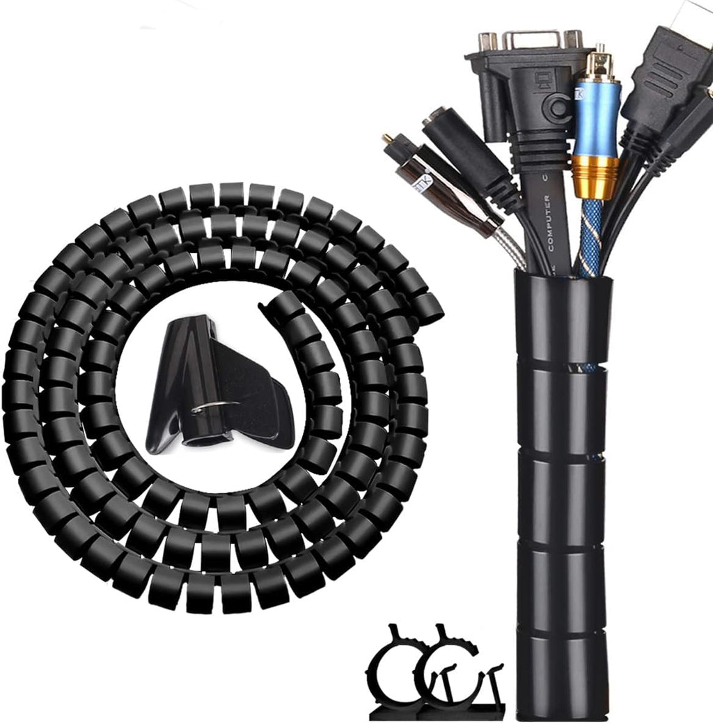 Cable Sleeve Organizer with Spring Loaded Tool and Expandable Design, 2 Meter Length All Vera Mart