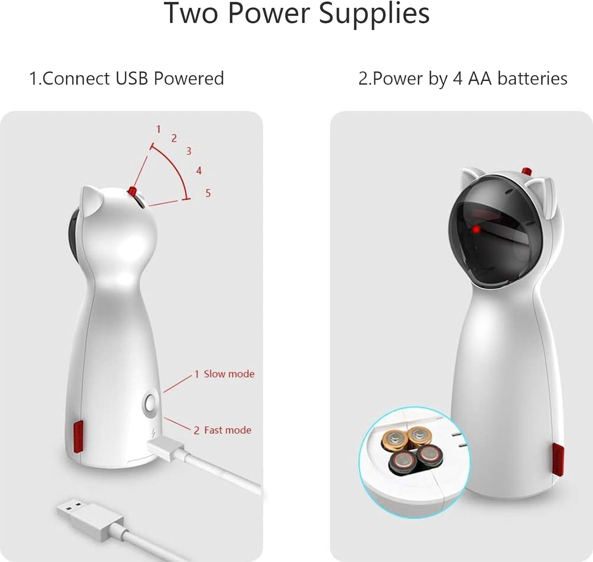 Automatic Laser Toy for Cats with Dual Speed Modes and Timed Play Cycles All Vera Mart