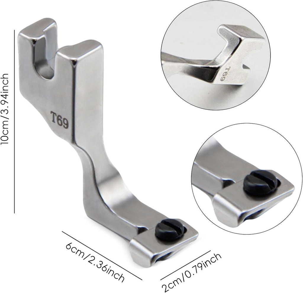 Adjustable Presser Foot for Hidden Zippers with Screw Width Control All Vera Mart