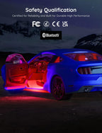 LED Car Interior Light Strips with App Control and Music Sync All Vera Mart