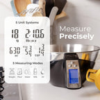 Digital Measuring Cup Scale with Five Units and Tare Function, Backlit Display All Vera Mart