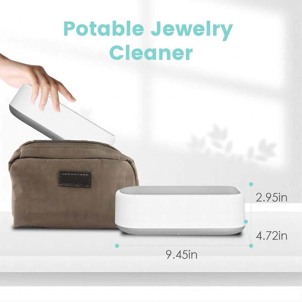 Ultrasonic Cleaner with 640ml Tank and Dual Timer for Rings, Eyeglasses, Watches All Vera Mart