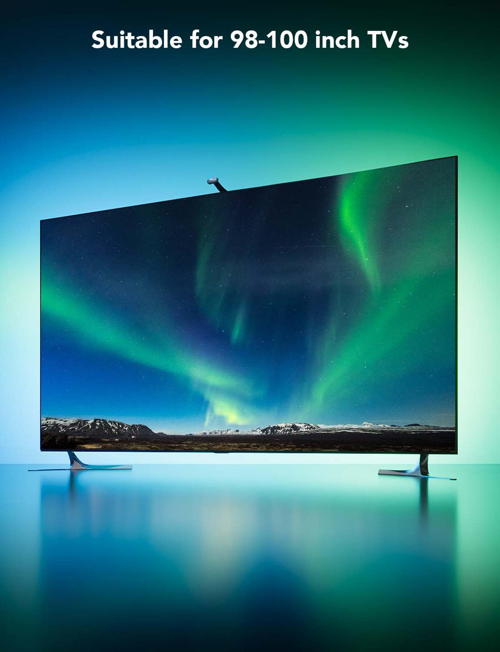 Multicolor TV Backlight Strip with Dual Edge Cameras and App Control for 98-100in TVs, 21ft All Vera Mart