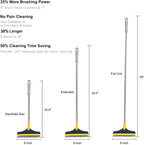 Long Handle Floor Scrub Brush with Rotating Head and Squeegee Blade All Vera Mart
