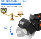 LED Headlamp 2-Pack with 1200 Lumens and Motion Sensor, Rechargeable, Water Resistant All Vera Mart