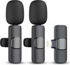 Wireless Clip-On Microphone Set with Noise Filtering and 65ft Range All Vera Mart