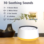 Infant Sleep Sound Machine with 30 Sounds and 12-Color Night Light All Vera Mart