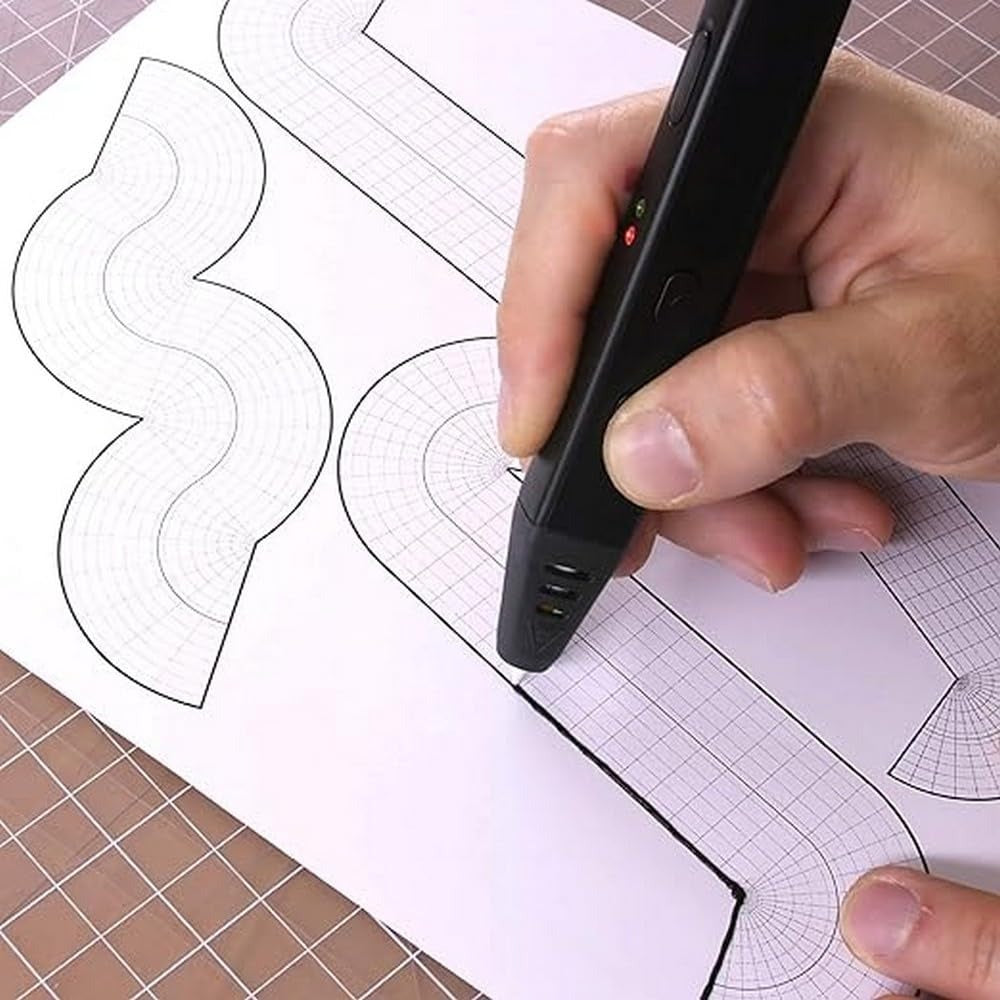 Handheld 3D Drawing Pen with Adjustable Speed and Dual Filament Support All Vera Mart