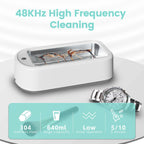 Ultrasonic Cleaner with 640ml Tank and Dual Timer for Rings, Eyeglasses, Watches All Vera Mart