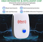 Ultrasonic Pest Repeller with Adaptive Frequency and Low-Power Plug-In 100-800 Sq Ft All Vera Mart
