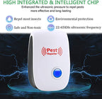 Ultrasonic Pest Repeller with Automatic Frequency Cycling and 800 Square Feet Coverage All Vera Mart