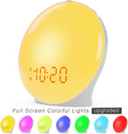LED Sunrise Alarm Clock with FM Radio and Dual Alarms, 14-Color Light All Vera Mart