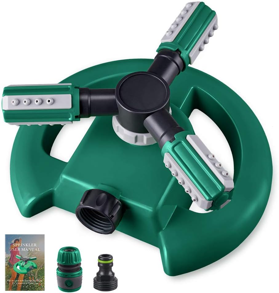 Rotating Lawn Sprinkler with 36 Adjustable Nozzles and 49-Foot Coverage All Vera Mart