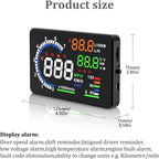 Car Head Up Display with OBD2 and GPS, 5.5in Color LED Screen All Vera Mart